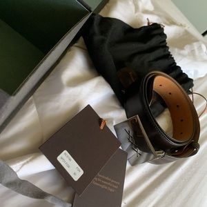 Ermenegildo Zegna brown leather belt size 34in